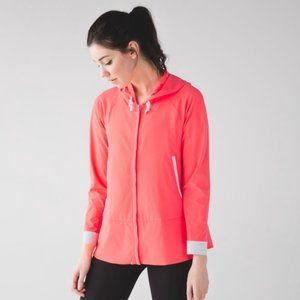 Lululemon Sun Showers Grapefruit Hooded Jacket 8 M